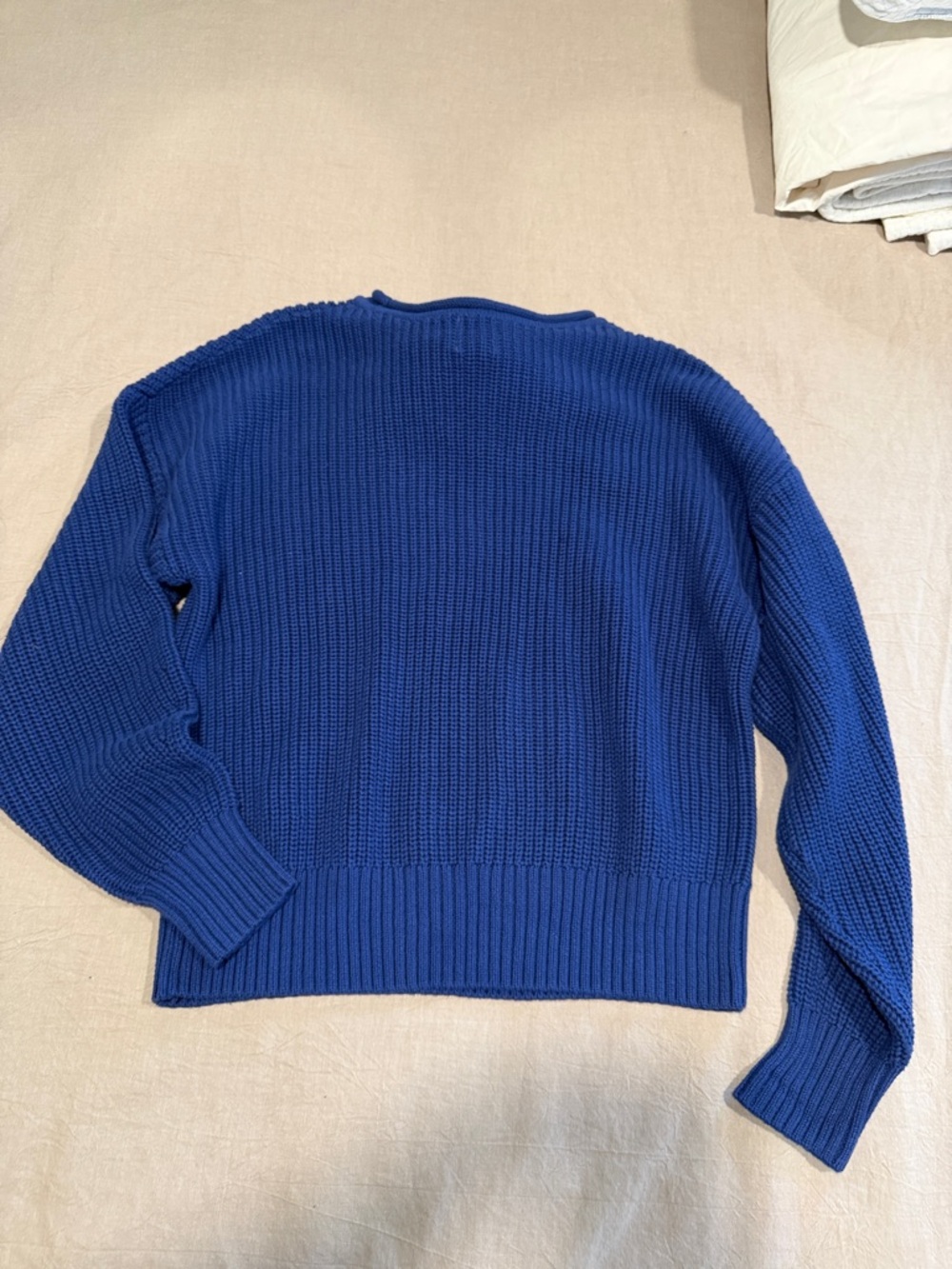 GAP Cobalt Blue 100% cotton rolled neck Crewneck Sweater - Picture 9 of 9